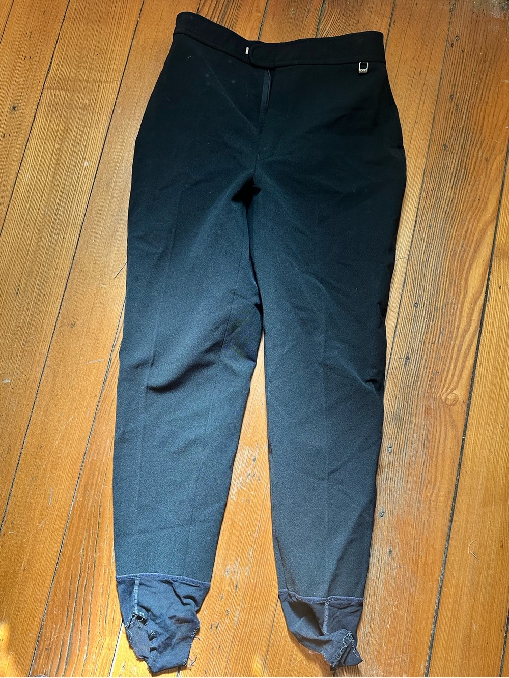 Roffe Vintage womens black stirrup ski pants size 12